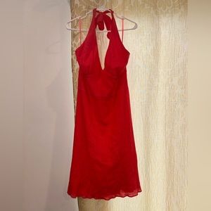 VINTAGE new with tag B.MOSS coral colored halter dress